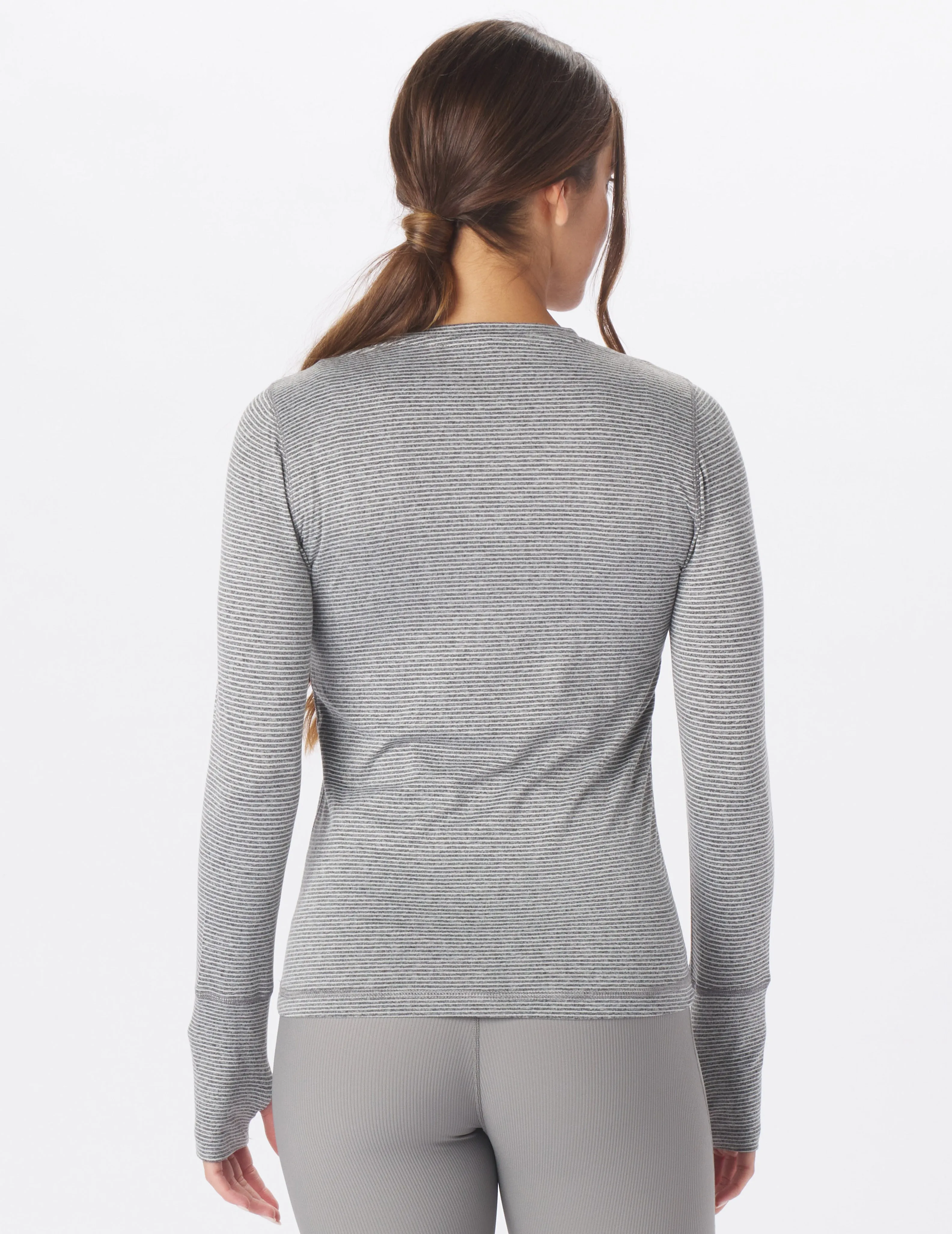 Simplicity Long Sleeve: Black / Oatmilk Stripe