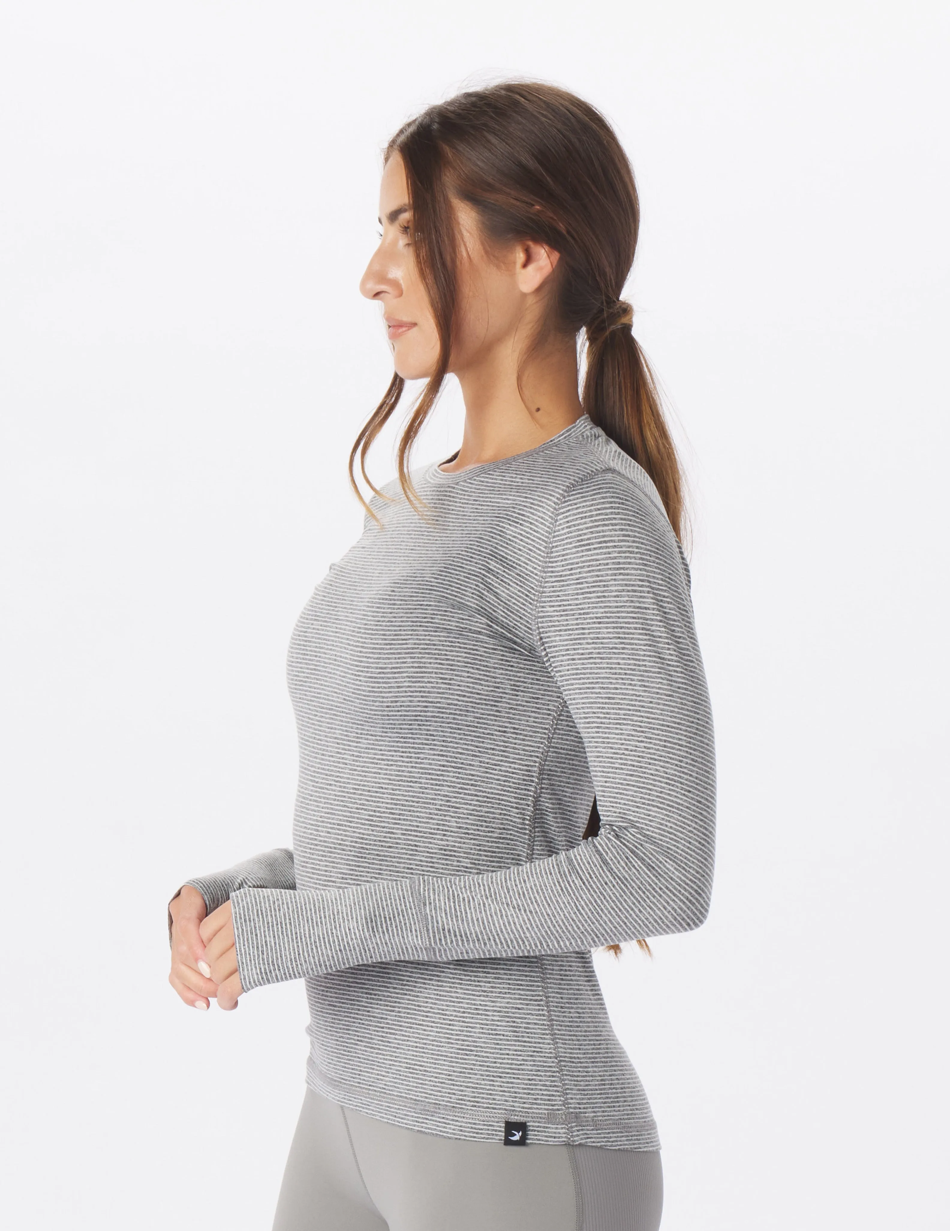Simplicity Long Sleeve: Black / Oatmilk Stripe