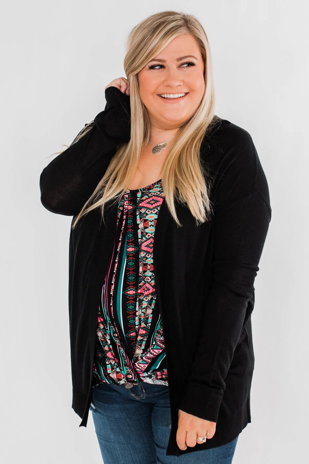 Simply Perfect Cardigan- Black