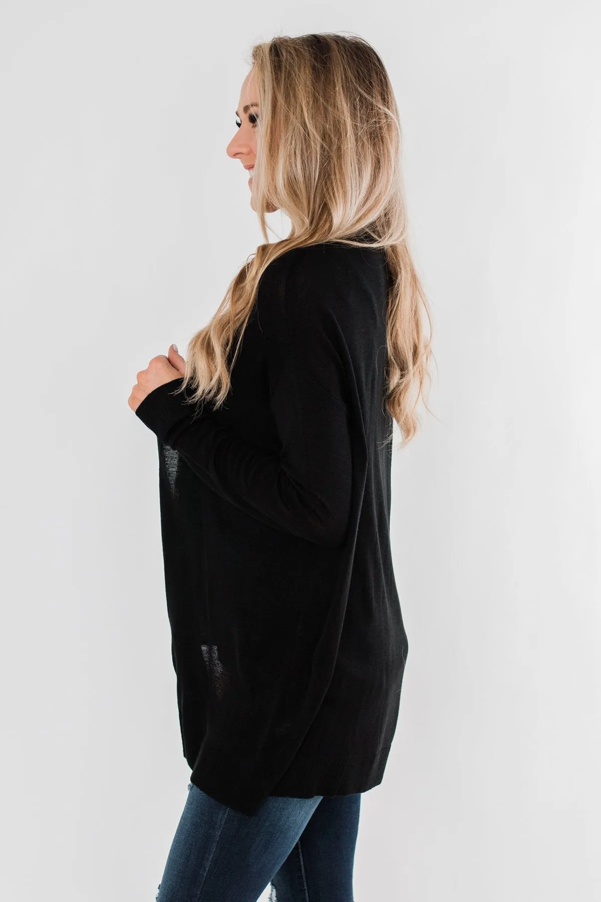 Simply Perfect Cardigan- Black