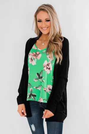Simply Perfect Cardigan- Black