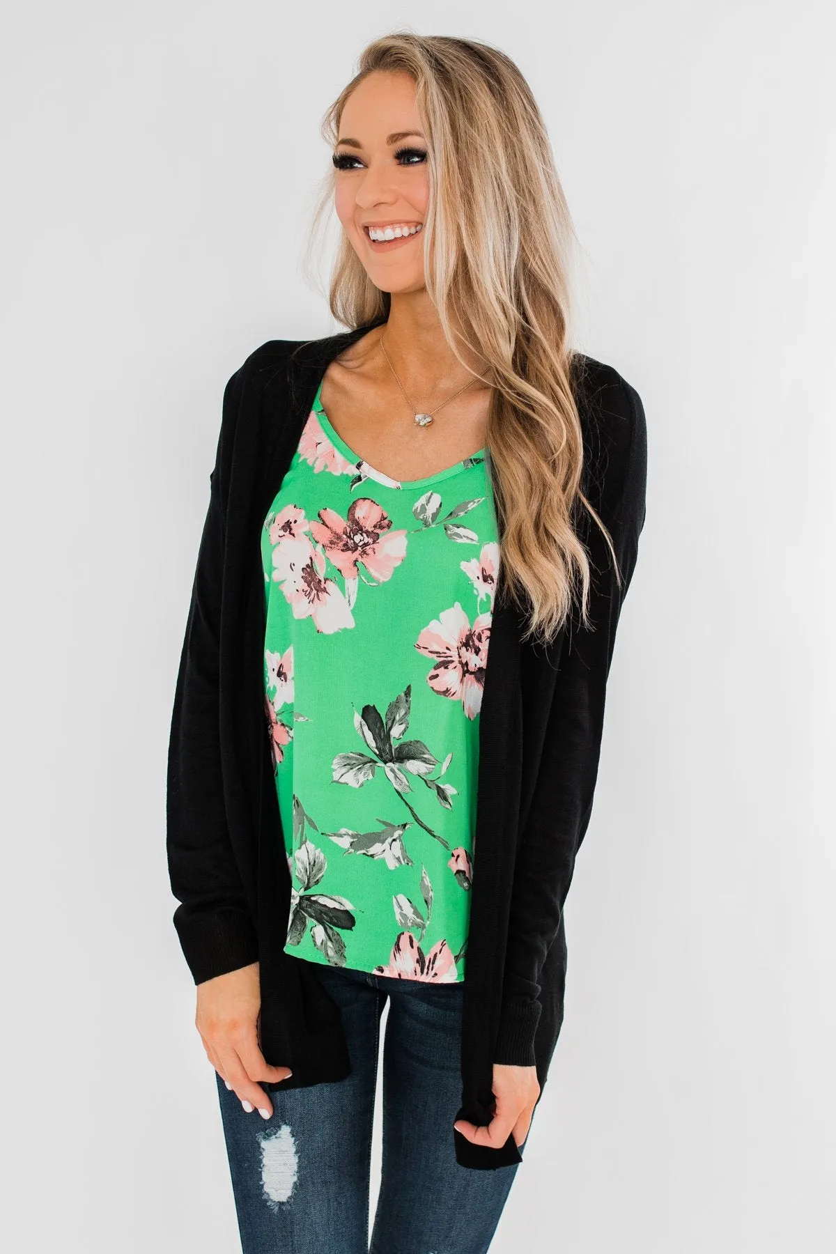Simply Perfect Cardigan- Black
