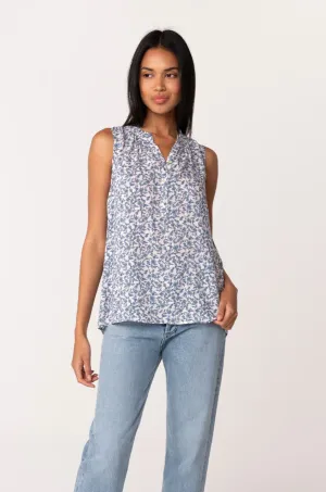 Split Neck Button Front Top