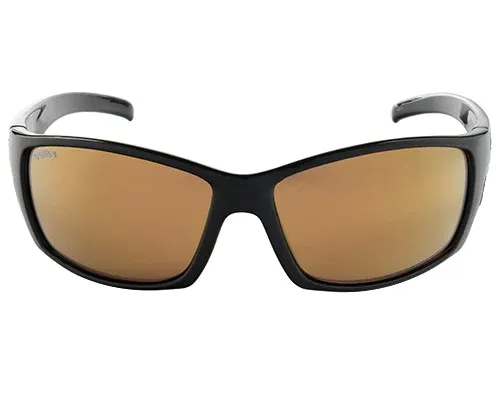 Spotters Gloss Black Fury Frame Gold Glass Lens Sunglasses Clearance