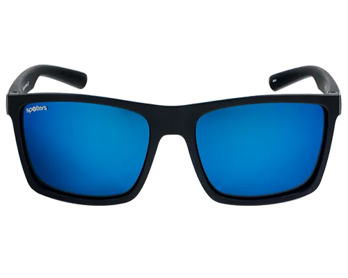 Spotters Riot Matt Black Mens Performance Polarised Sunglasses