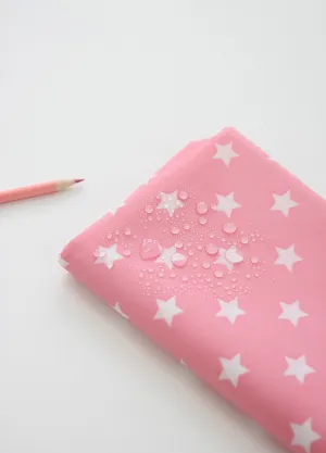 Stars Laminated Fabric, Red, Pink, Yellow, Sky Blue or Blue Gray - By the Yard V01 /85715