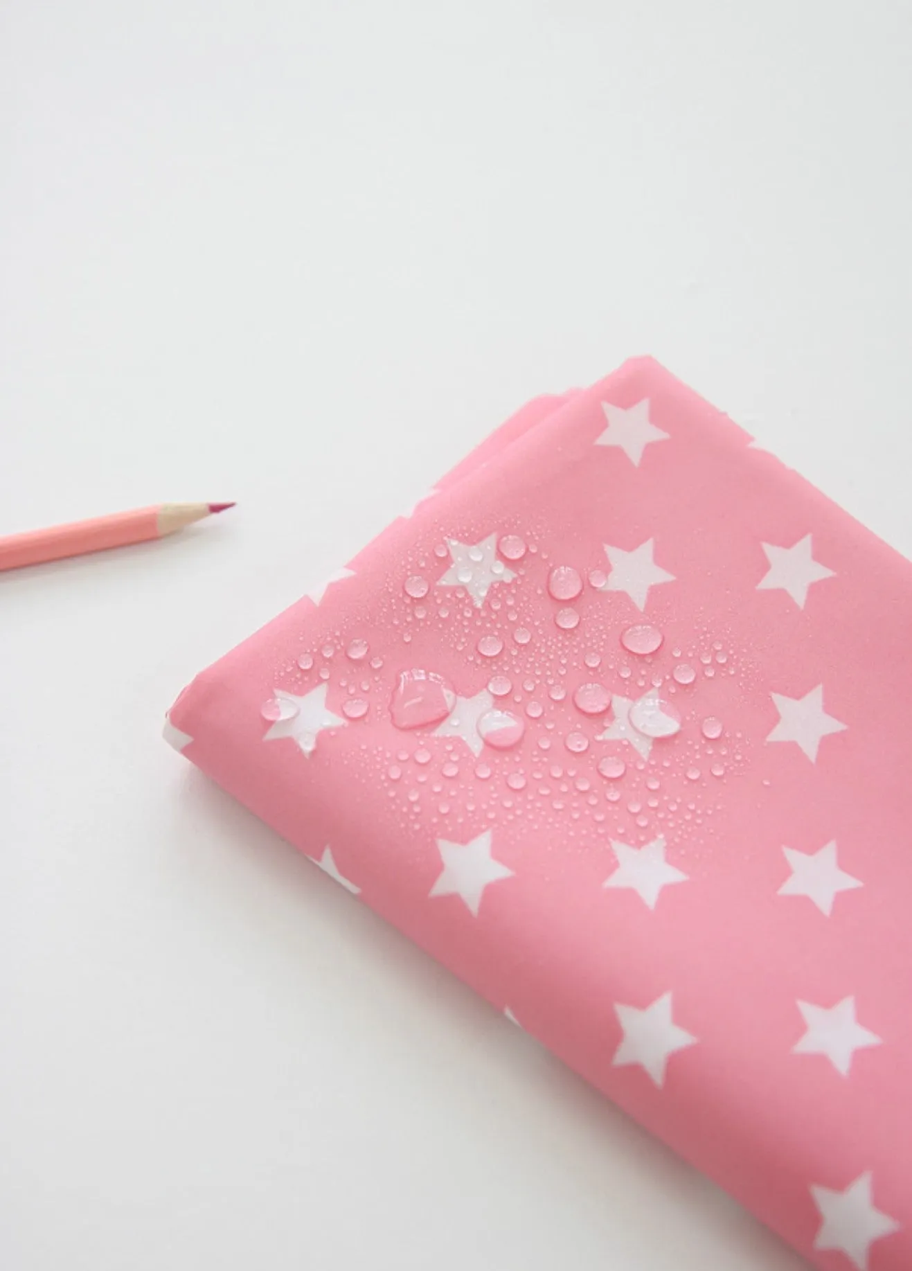 Stars Laminated Fabric, Red, Pink, Yellow, Sky Blue or Blue Gray - By the Yard V01 /85715