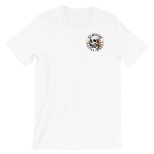 StinkBone Flaming Wheel Short-Sleeve Unisex T-Shirt Black Lettering