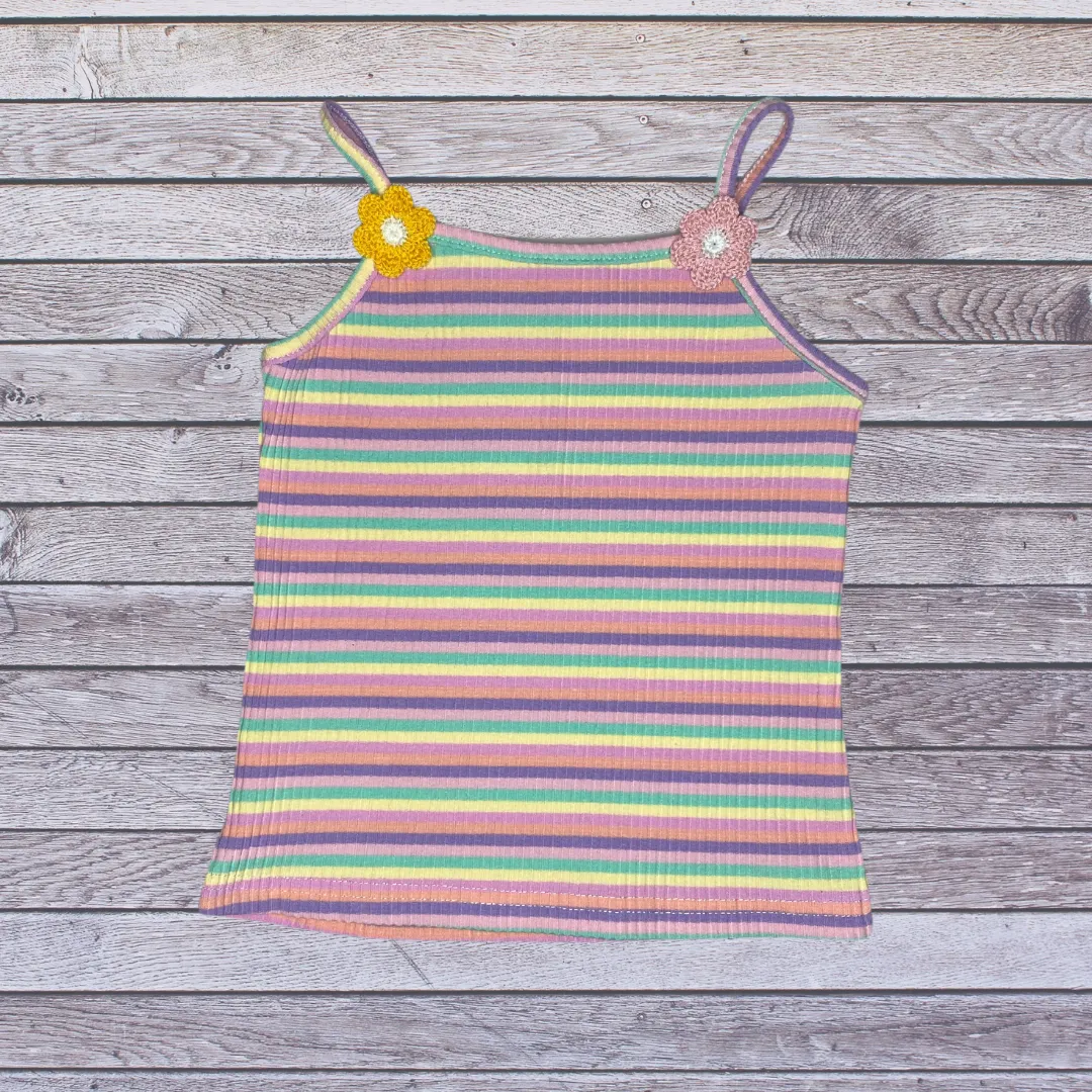 Stripe Flower Tank