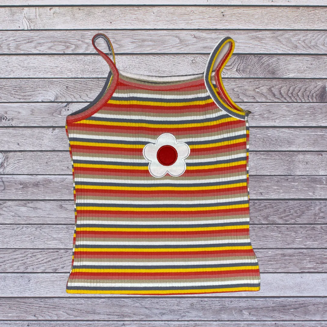 Stripe Flower Tank