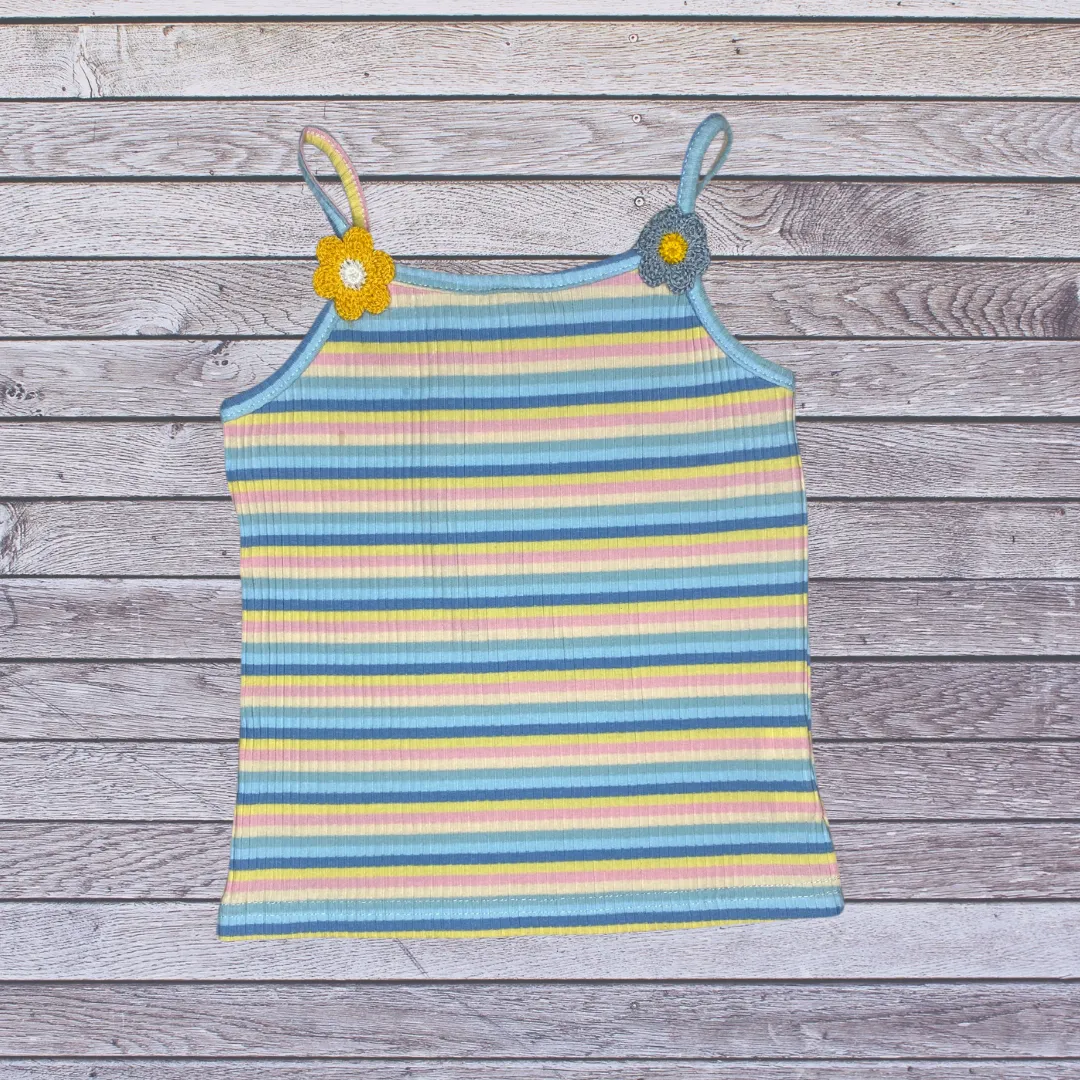 Stripe Flower Tank