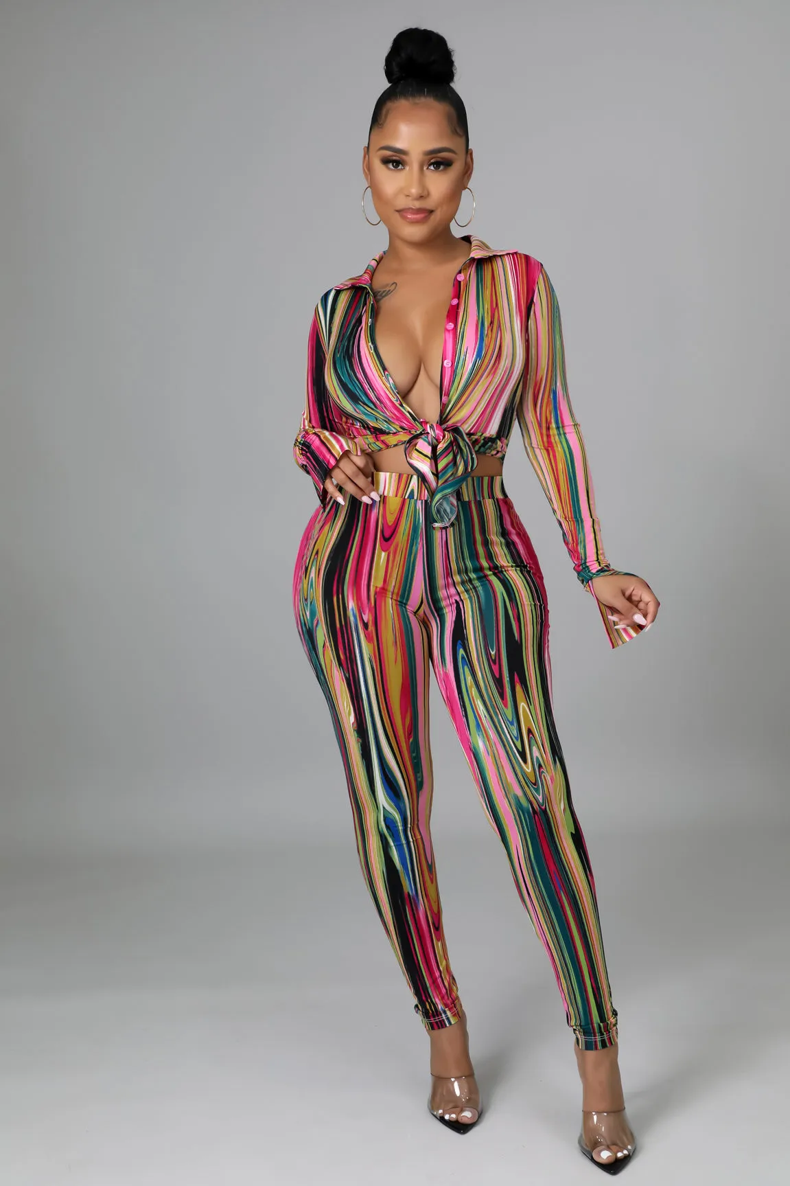 Stripe Vibes Legging Set Plus