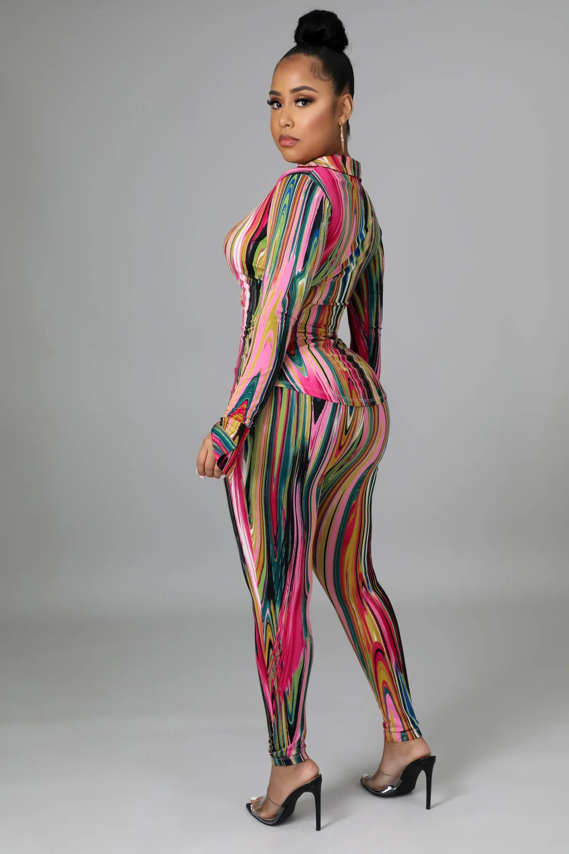 Stripe Vibes Legging Set Plus