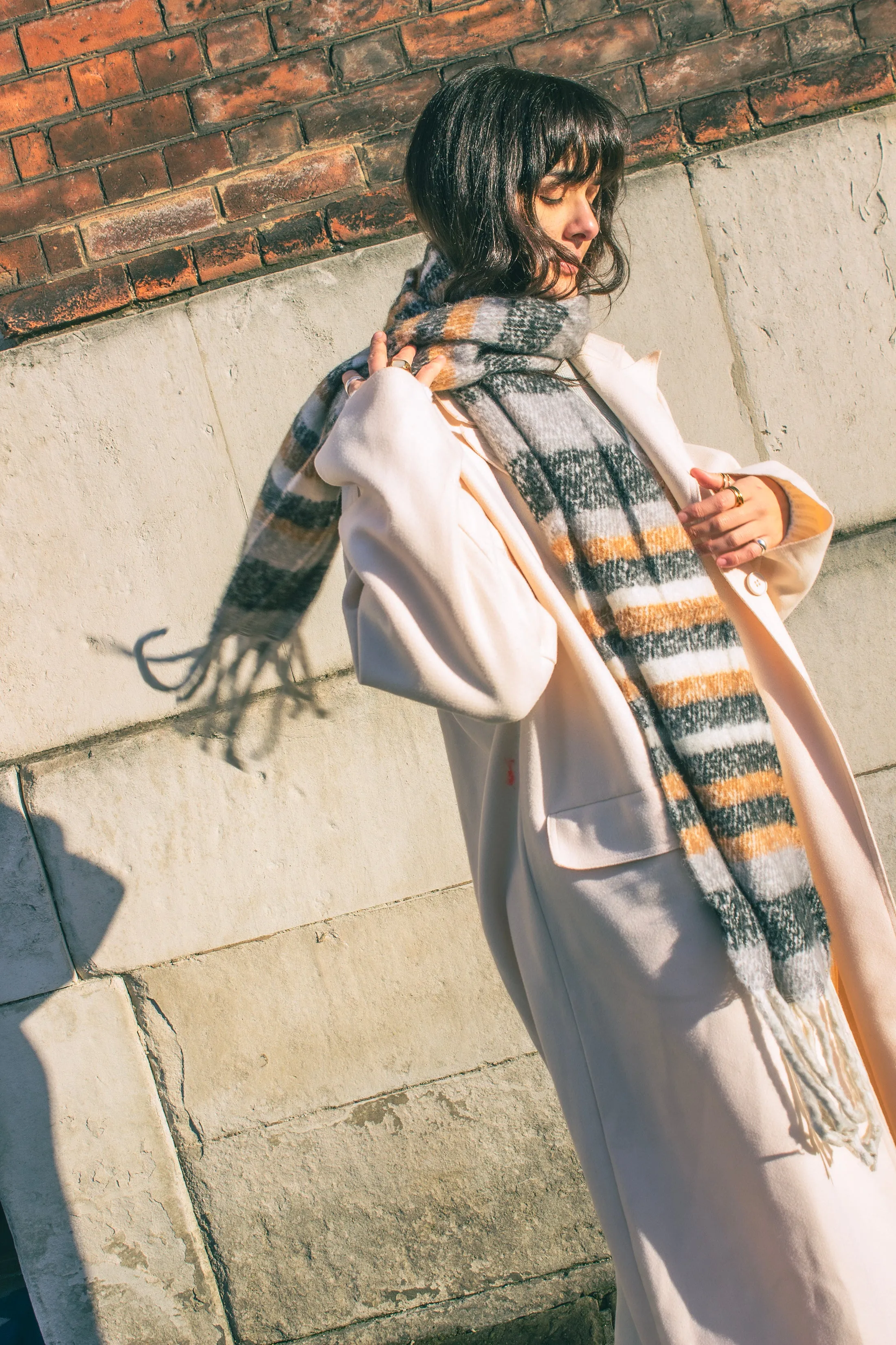 Striped Warm Wrap Scarf
