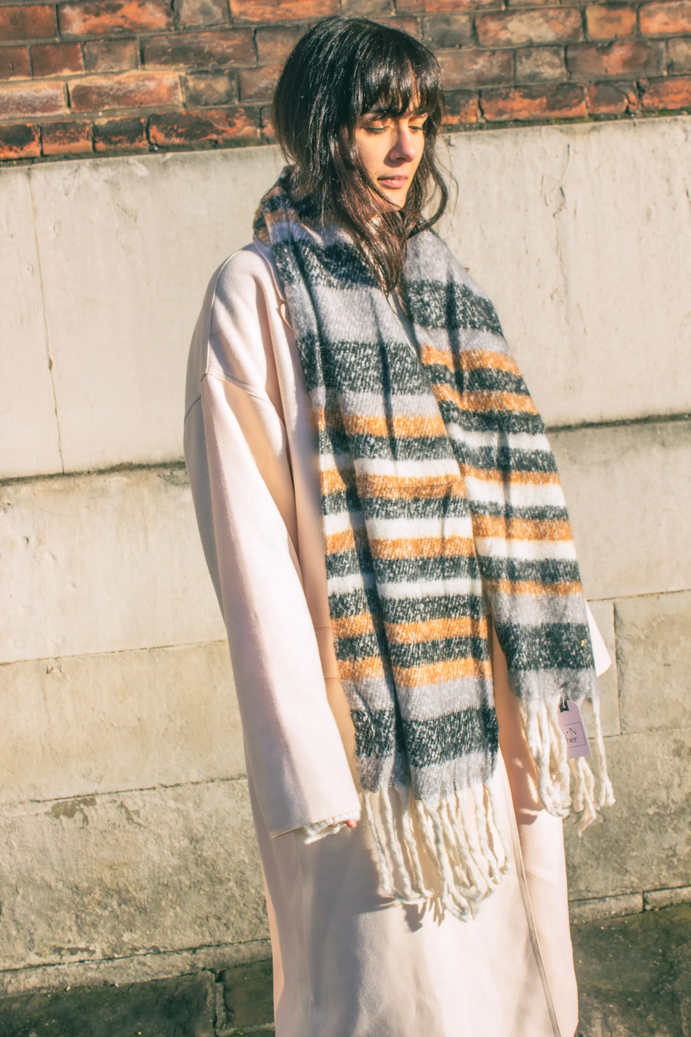 Striped Warm Wrap Scarf