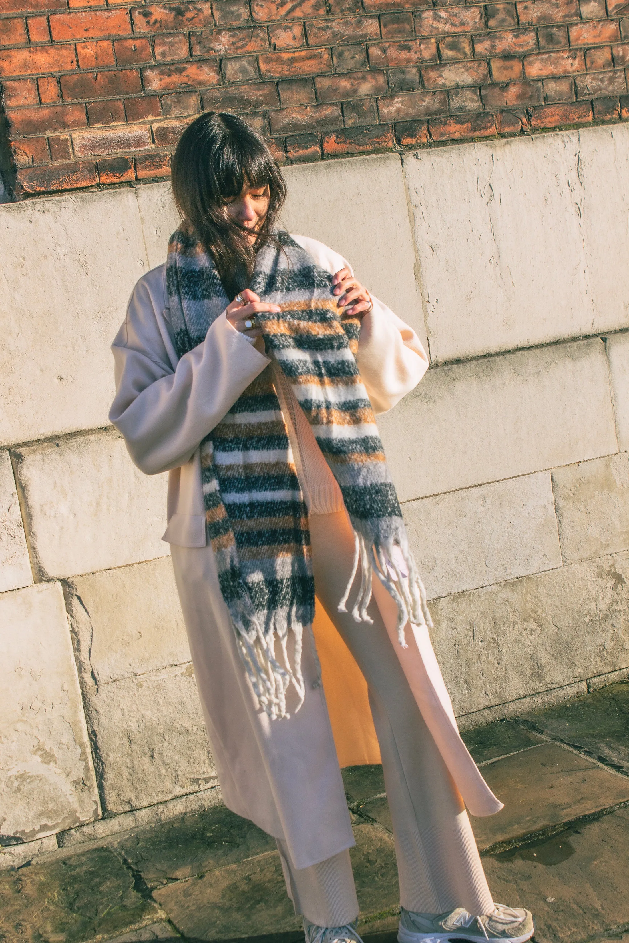 Striped Warm Wrap Scarf