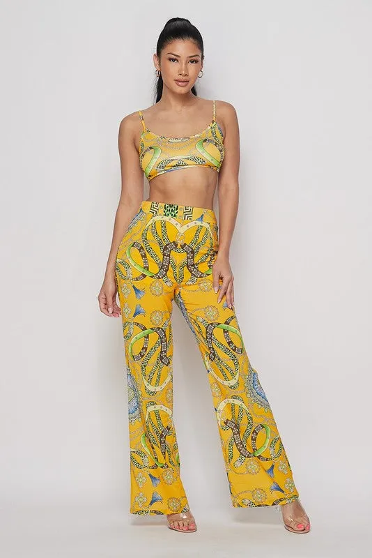 SUMMER SUNSET PANTS SET. HOEA60840