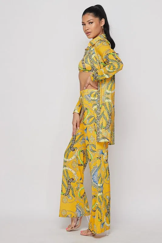 SUMMER SUNSET PANTS SET. HOEA60840