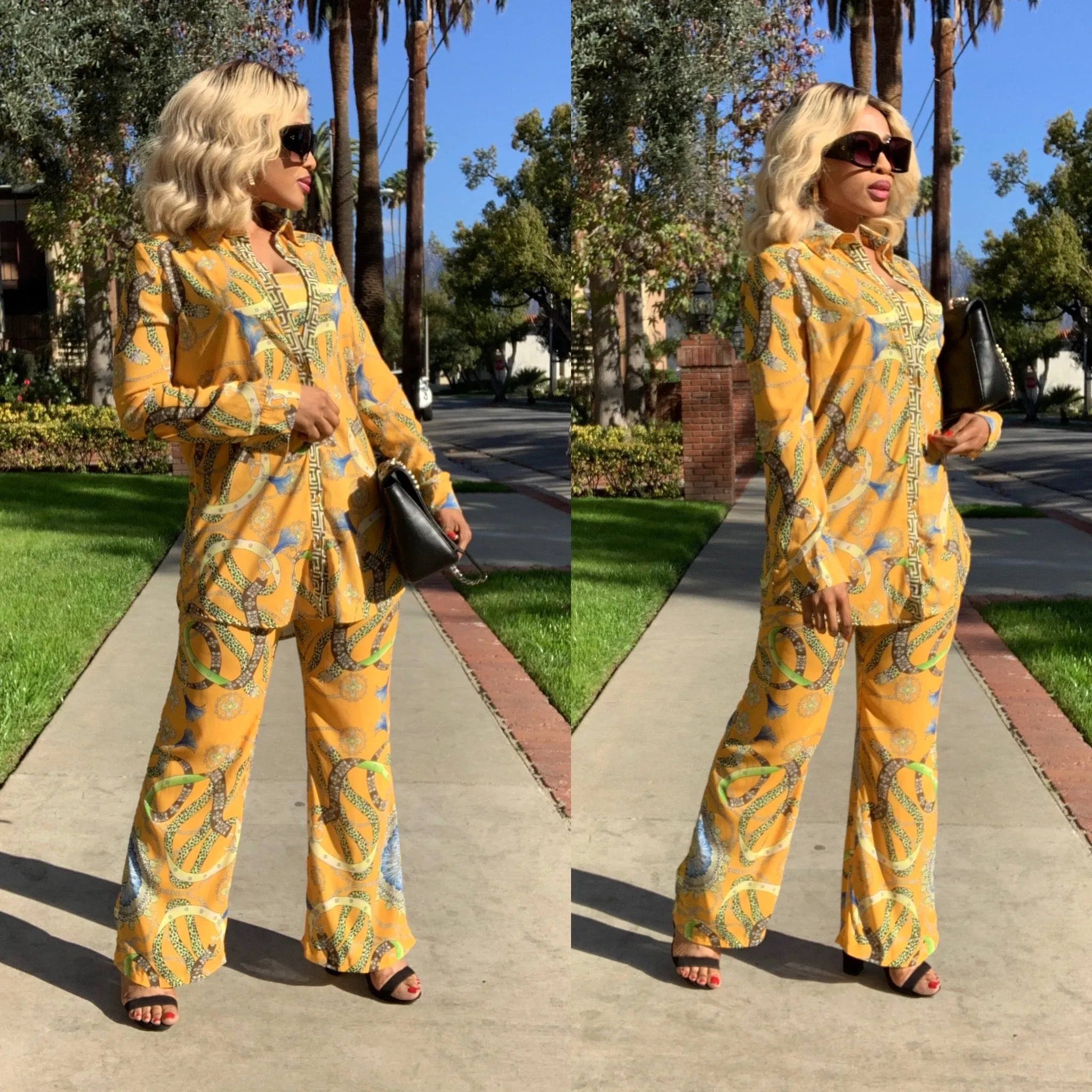 SUMMER SUNSET PANTS SET. HOEA60840