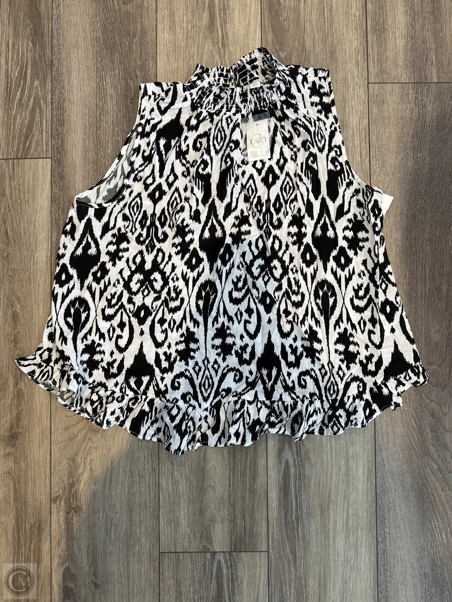 Tank Top By Cato In Black & White, Size: L