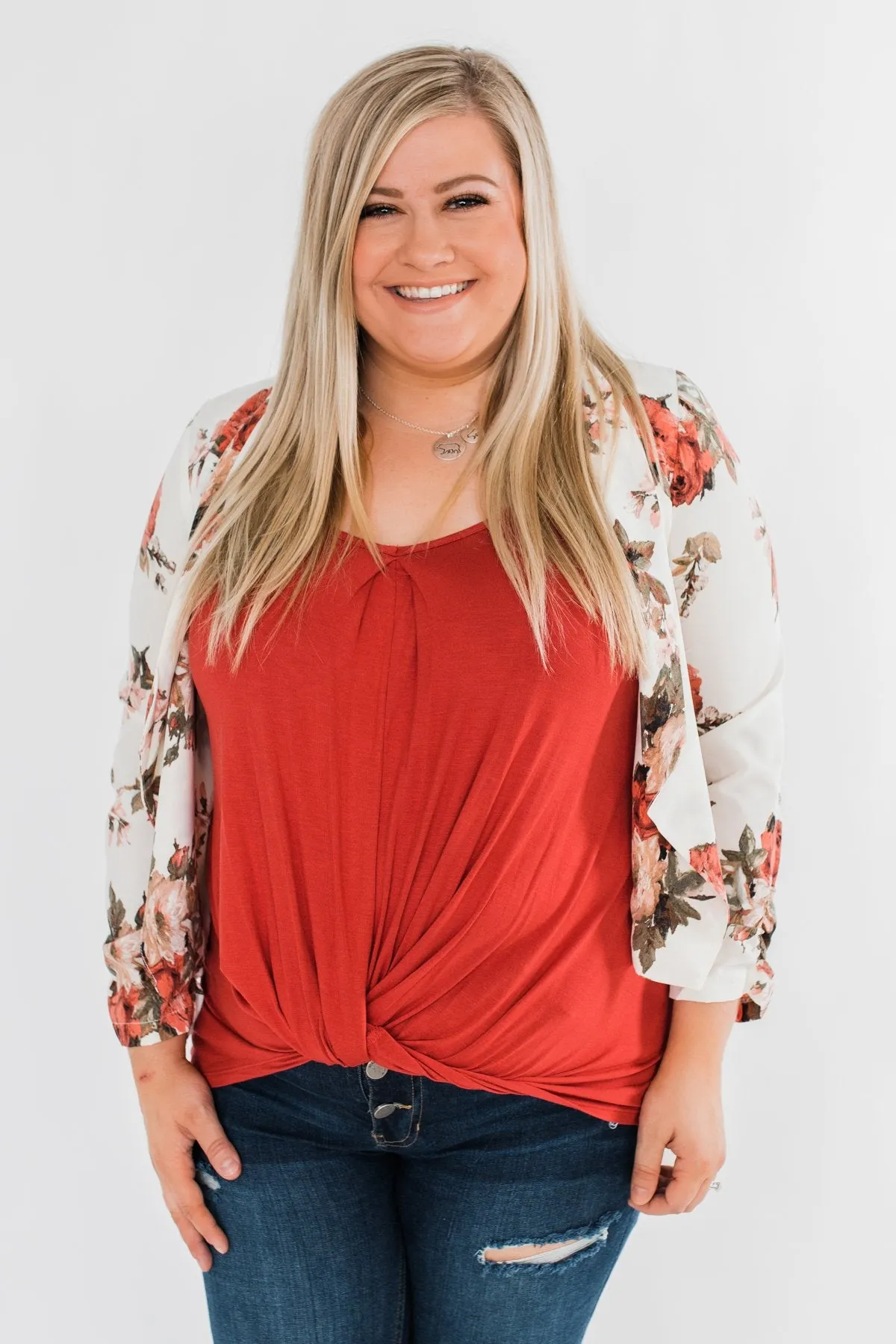 The Story Of Us Floral Blazer- Ivory