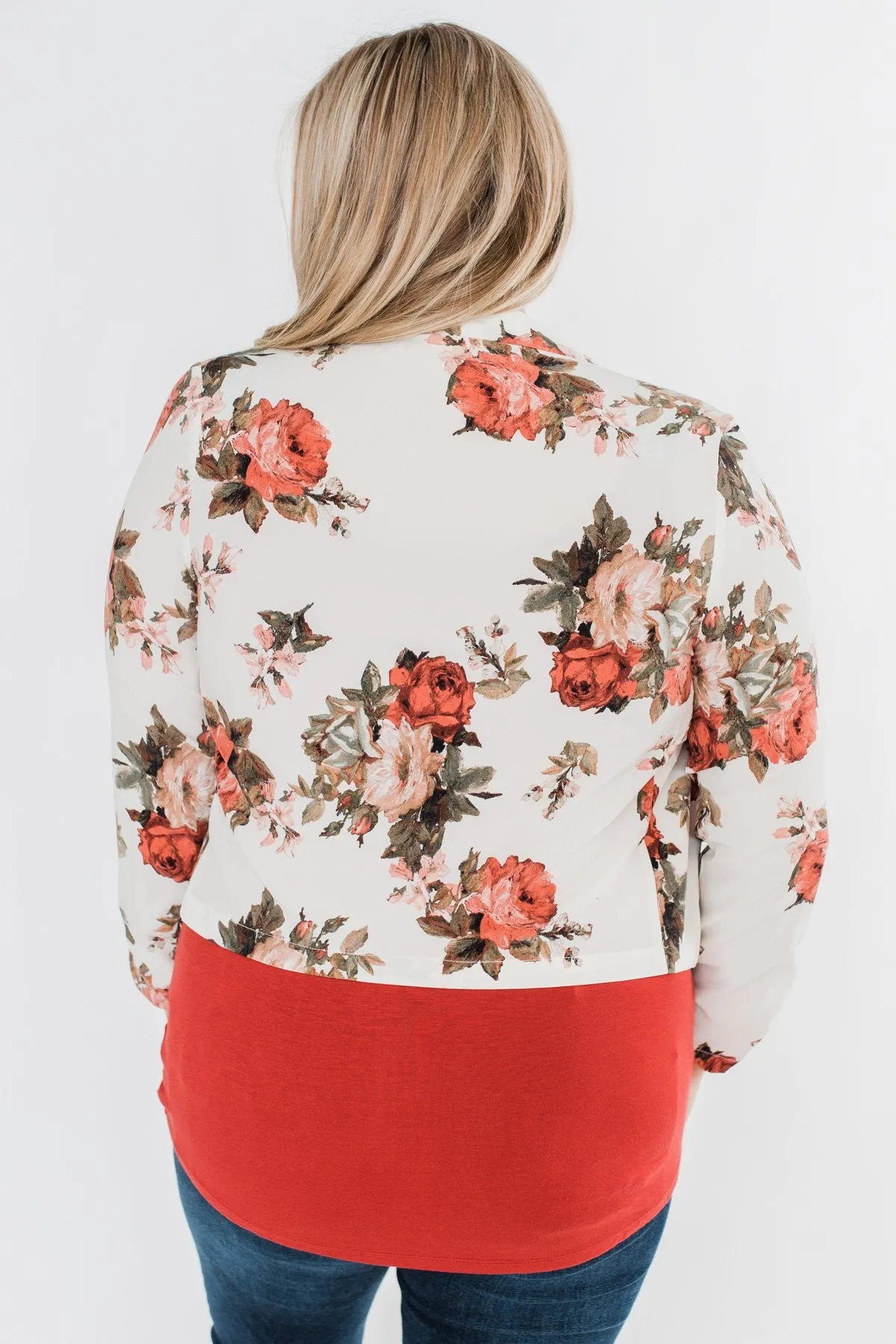 The Story Of Us Floral Blazer- Ivory