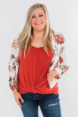 The Story Of Us Floral Blazer- Ivory