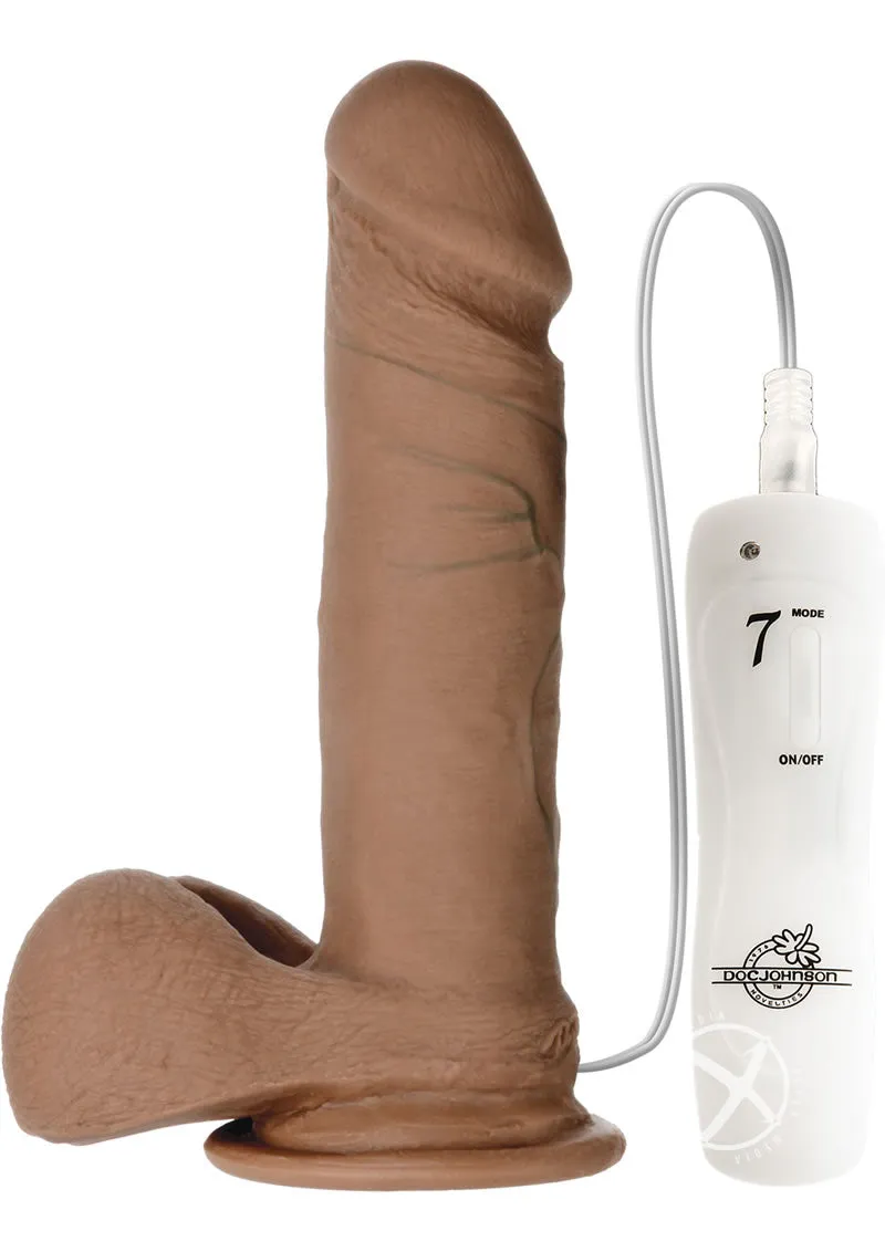 The Vibro Realistic Cock 6 Brown