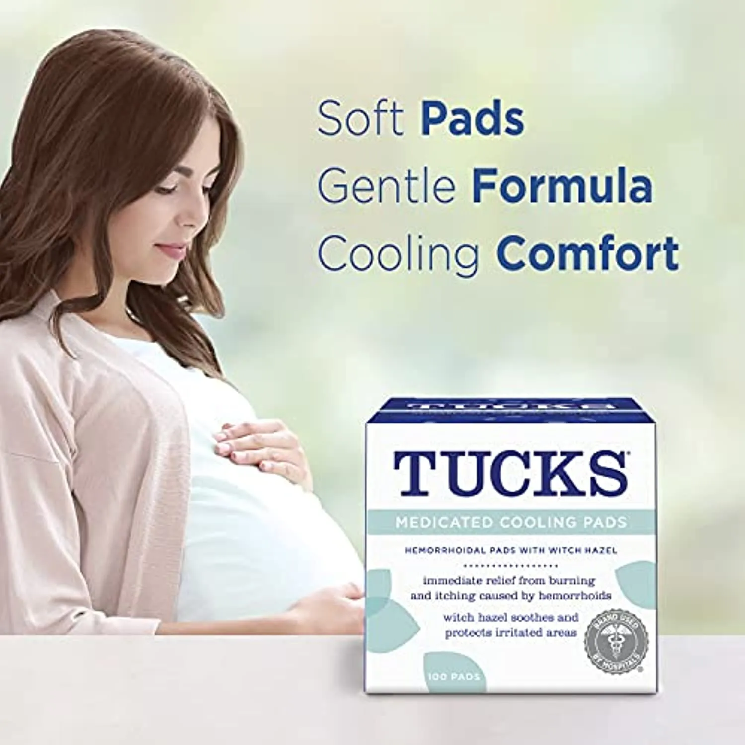 Tucks Cooling Pads, Medicated, 100 Count