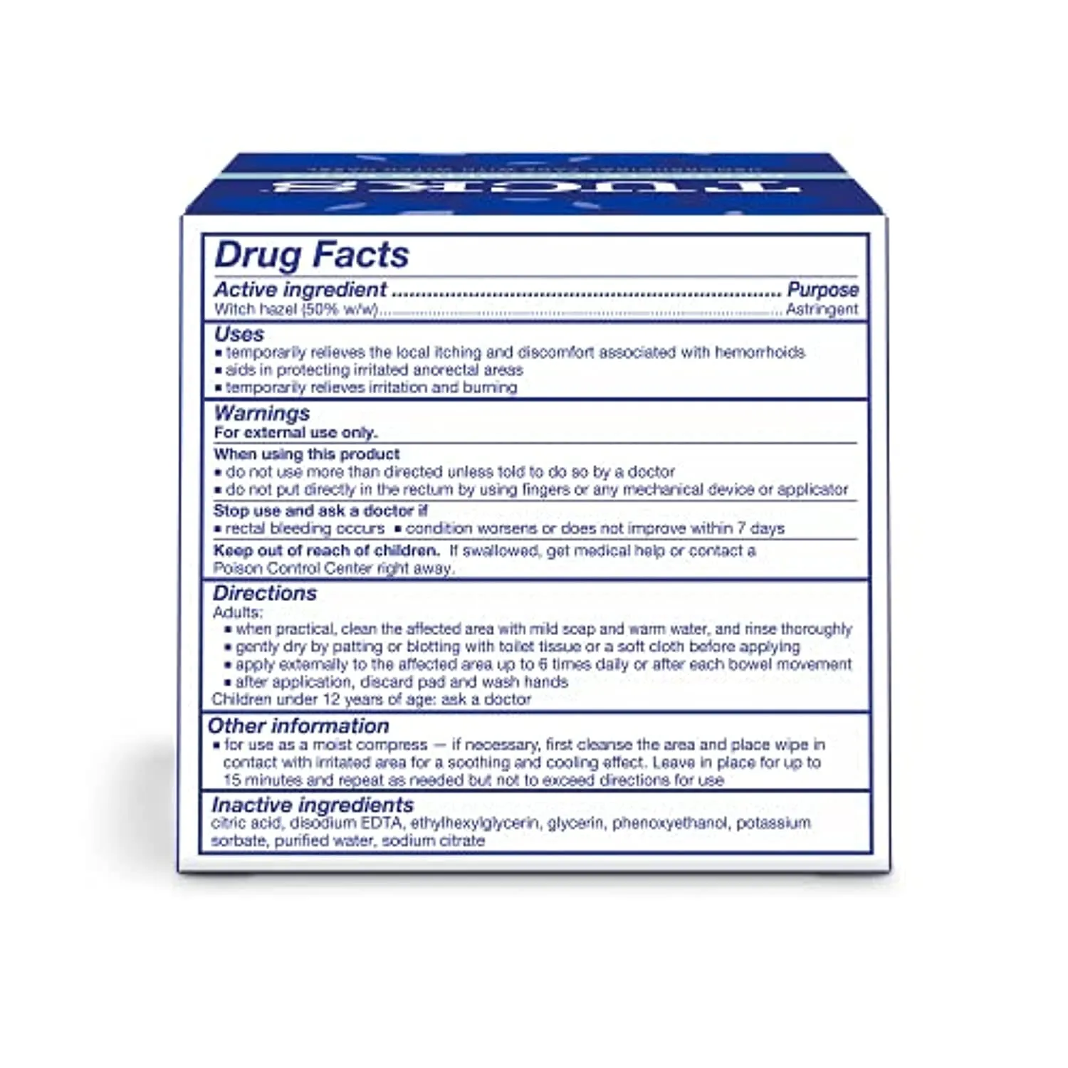 Tucks Cooling Pads, Medicated, 100 Count