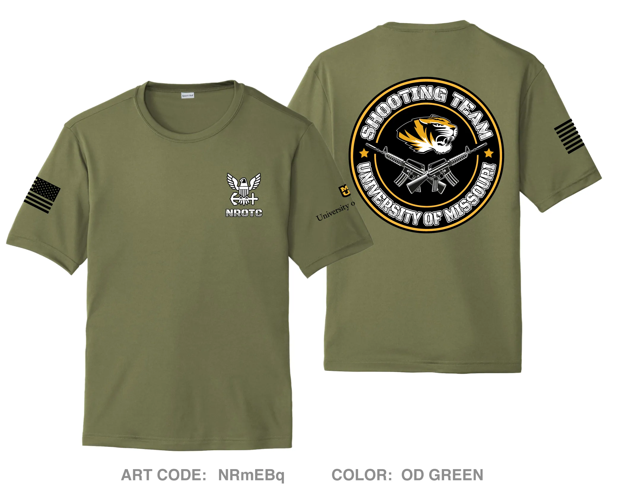 University of Missouri NROTC Hi-Tech Performance Unisex SS Tee - NRmEBq