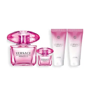 Versace Bright Crystal Absolu For Women Set EDP 90ml   EDP 5ml   Perfumed Body Lotion 100ml   Perfumed Shower Gel 100ml
