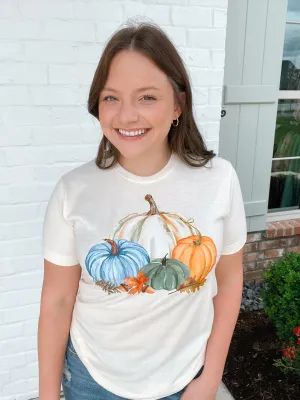 Watercolor Pumpkin Tee
