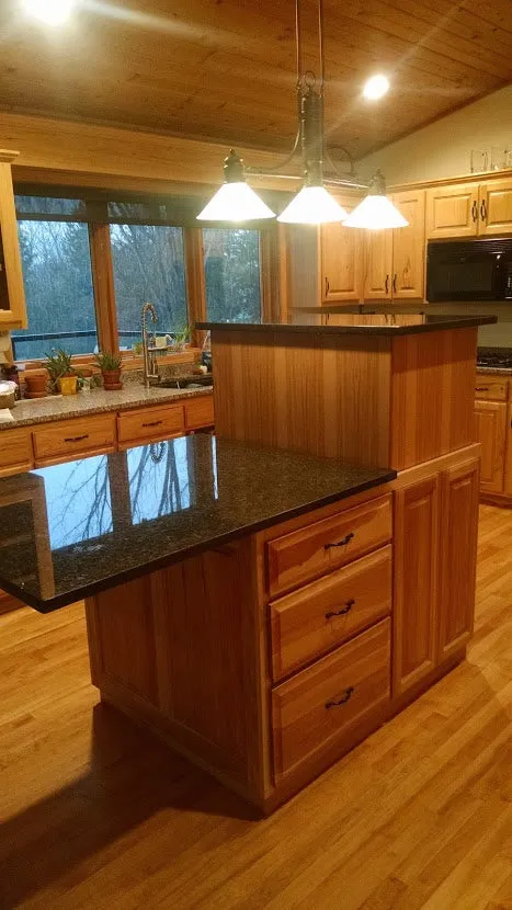 Wheelchair Accessible Kitchen Vertical Rising Convection Oven Microwave Cabinet