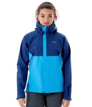 WOMEN'S DOWNPOUR ECO JACKET - NIGHTFALL BLUE/ALASKA BLUE