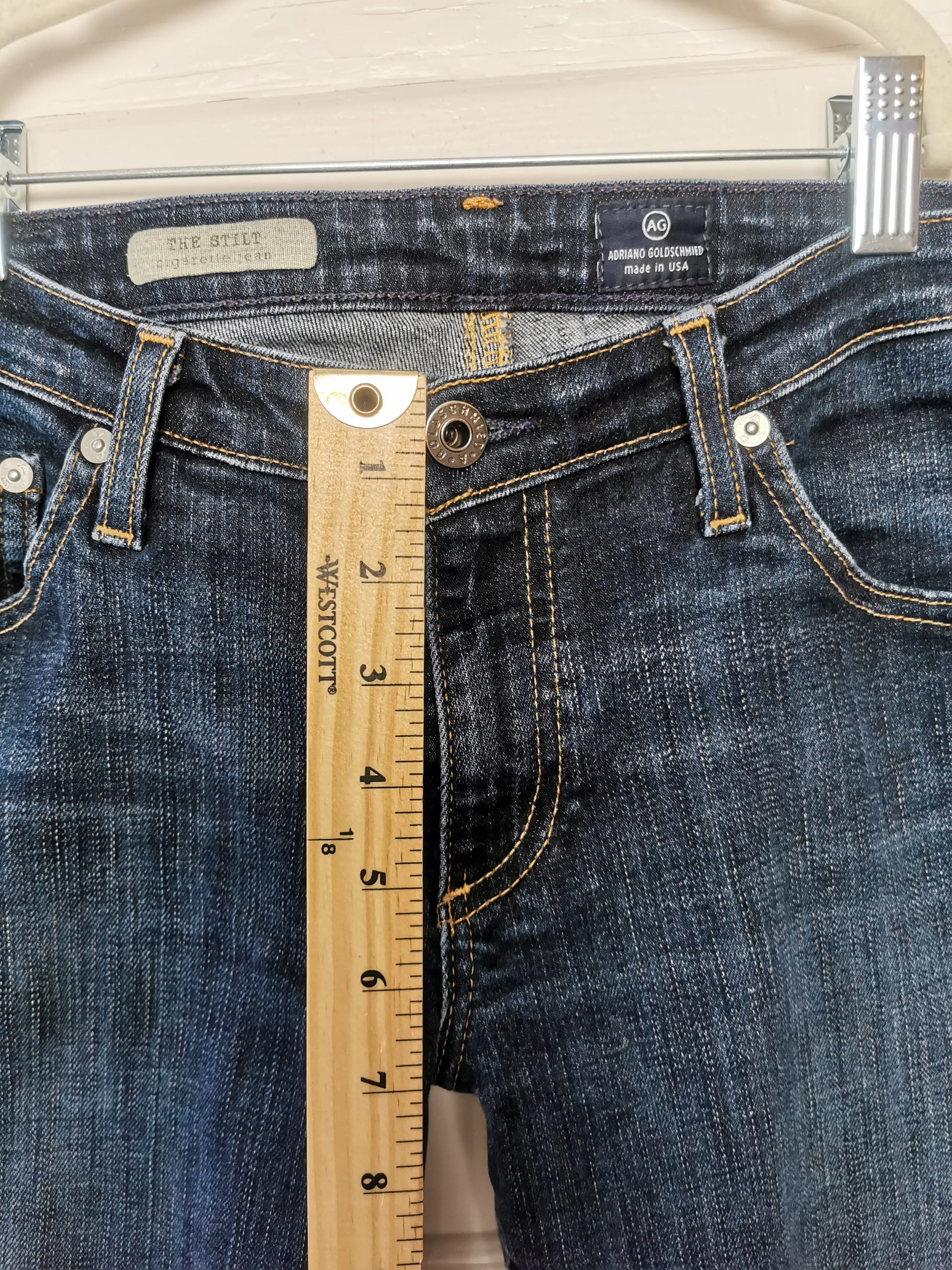 WOMENS SIZE 30R - AG ADRIANO GOLDSCHMIED, Designer Fashion, The Stilt Cigarette Jeans EUC B58