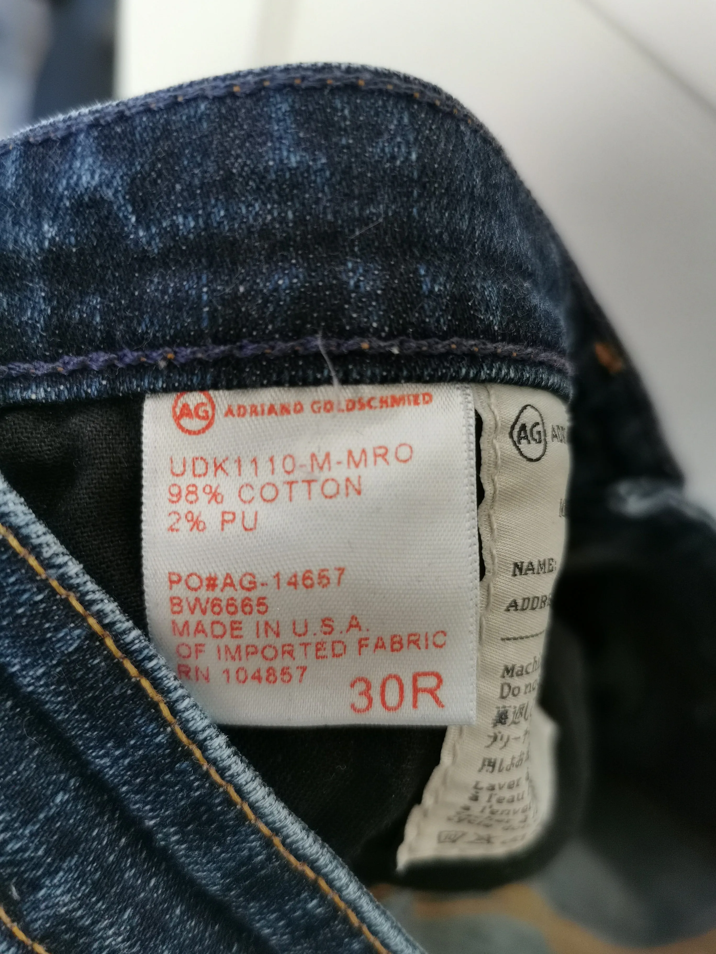 WOMENS SIZE 30R - AG ADRIANO GOLDSCHMIED, Designer Fashion, The Stilt Cigarette Jeans EUC B58