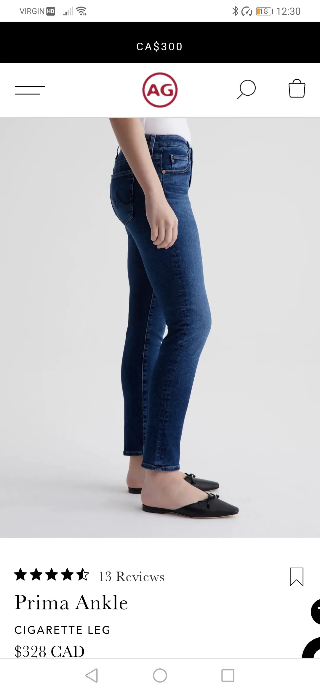 WOMENS SIZE 30R - AG ADRIANO GOLDSCHMIED, Designer Fashion, The Stilt Cigarette Jeans EUC B58