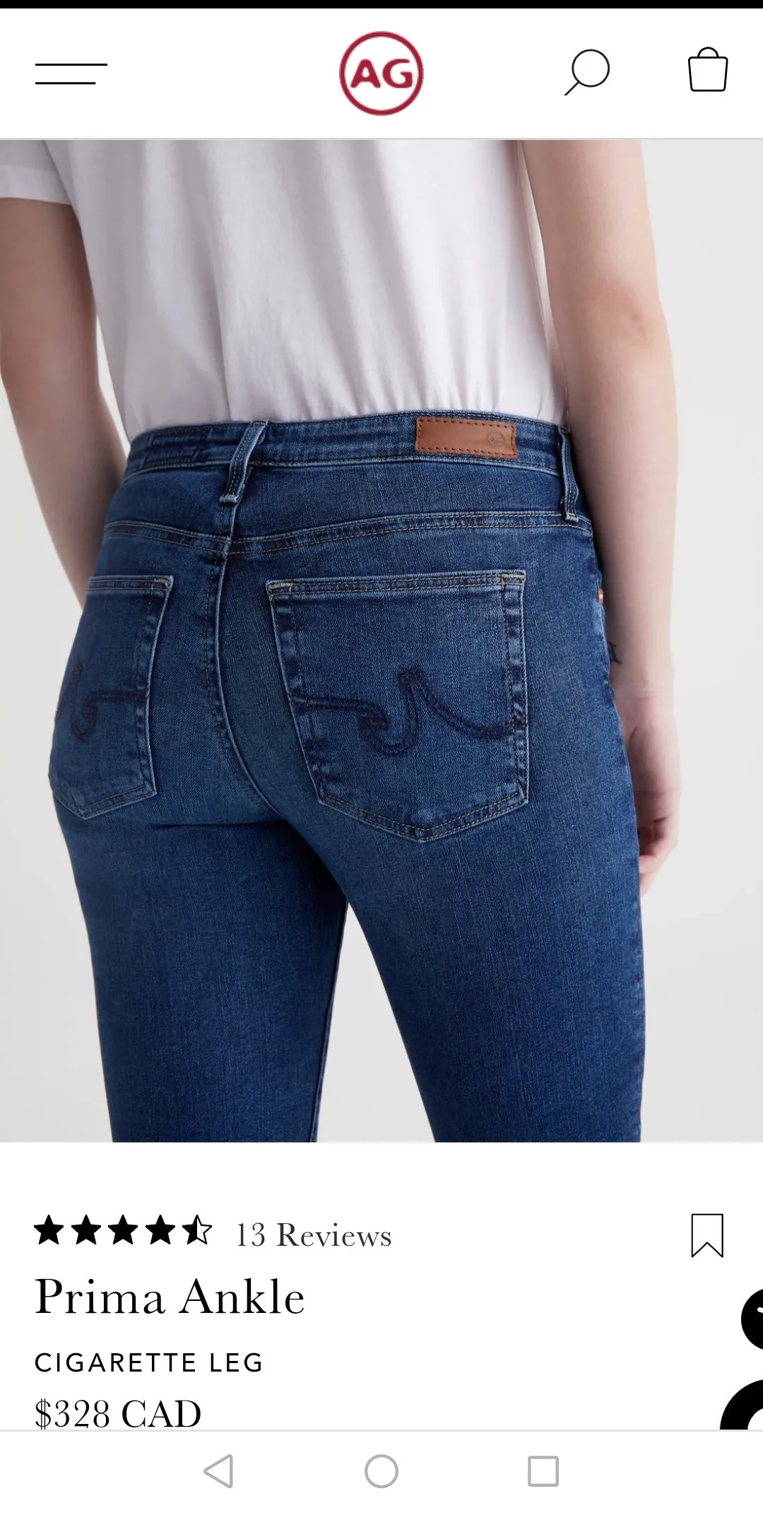 WOMENS SIZE 30R - AG ADRIANO GOLDSCHMIED, Designer Fashion, The Stilt Cigarette Jeans EUC B58