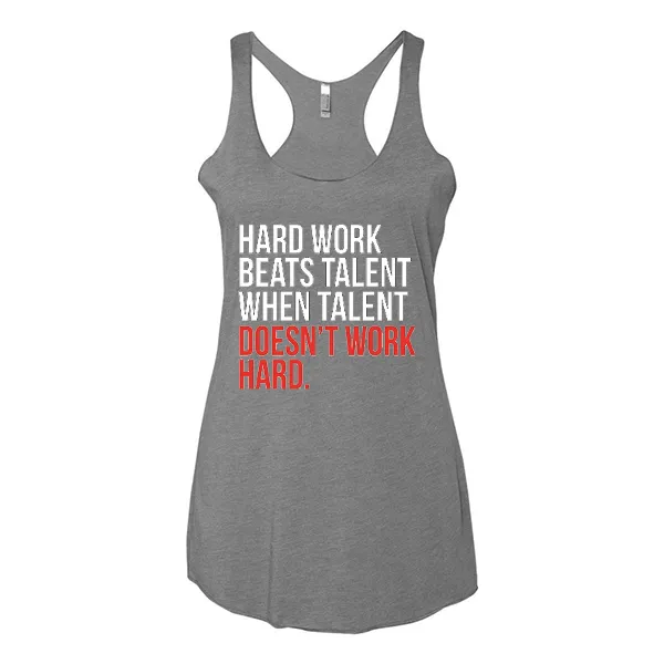 Women's Tank Tops Hard Work
