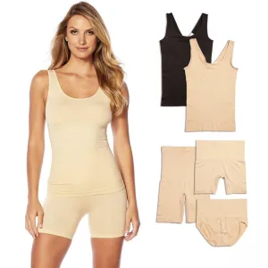 Yummie 5 Pack Seamless Wardrobe Essentials Shaper Tops Bottoms