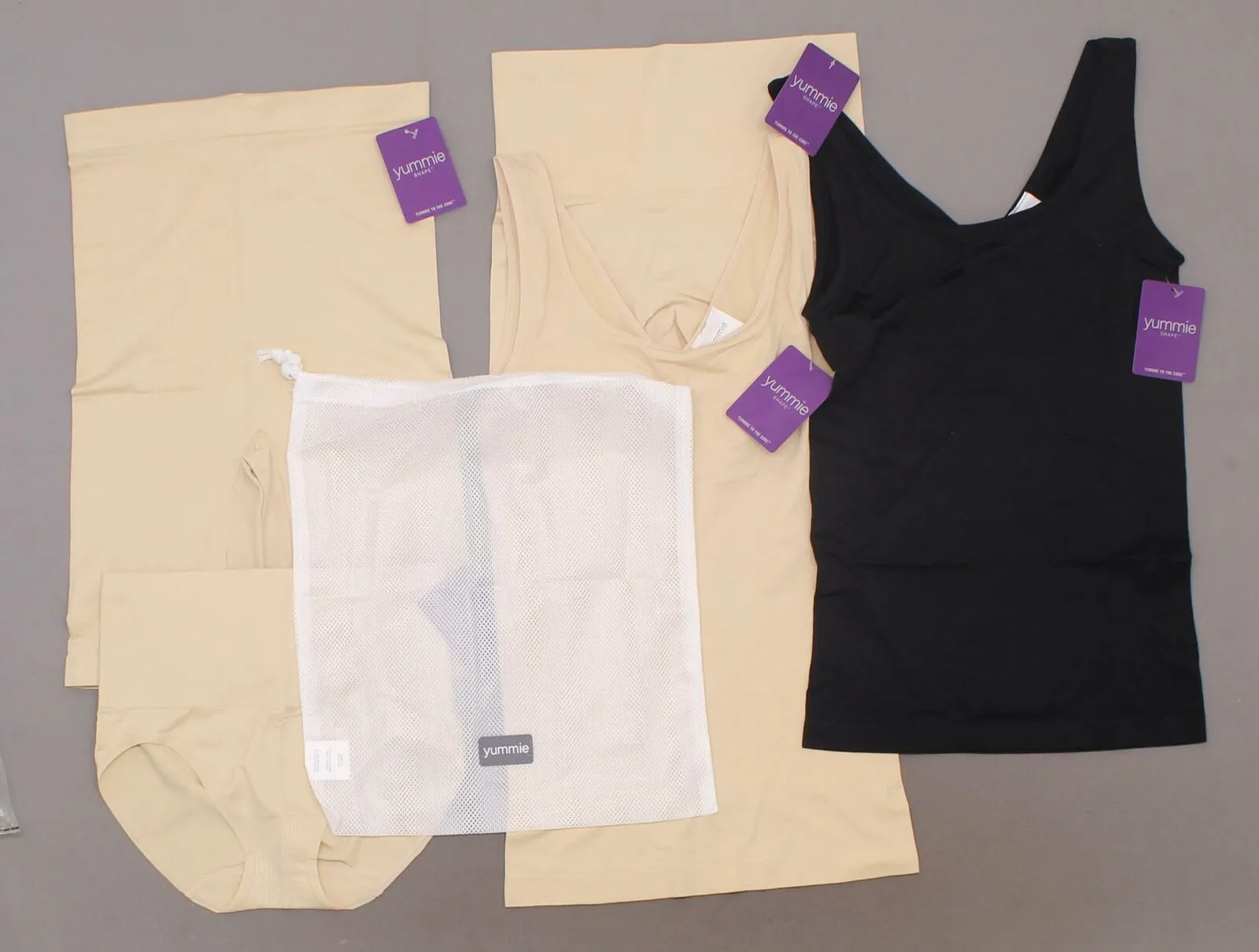 Yummie 5 Pack Seamless Wardrobe Essentials Shaper Tops Bottoms
