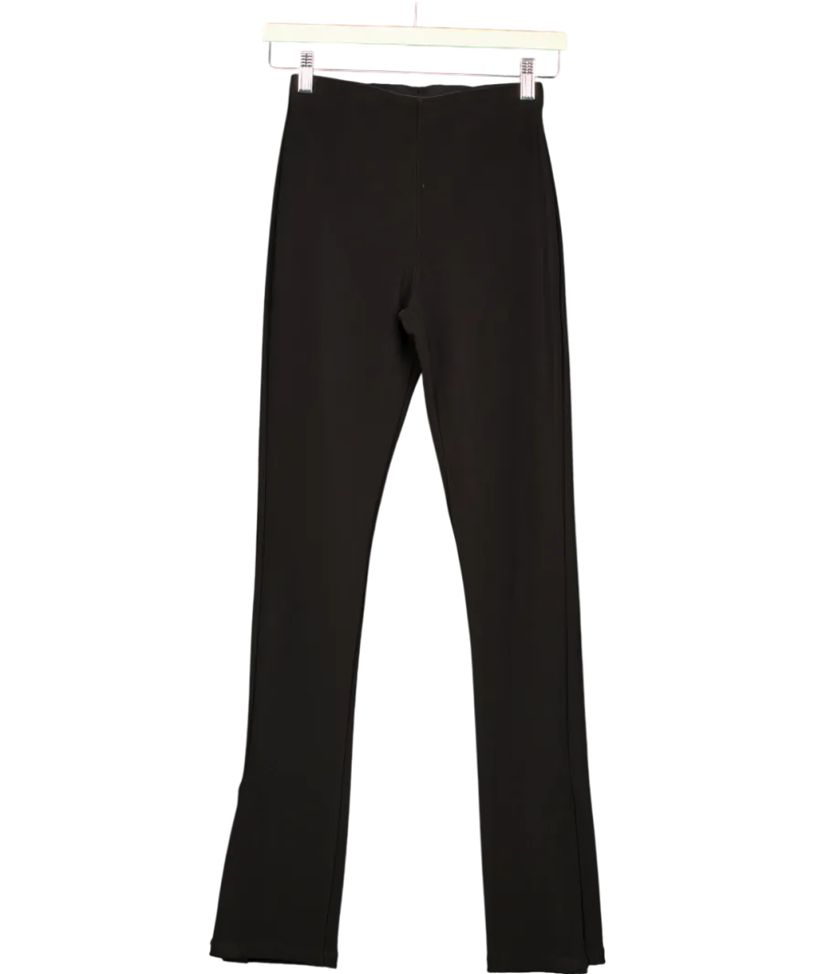 ZARA Black Knit Stretch Trousers UK S